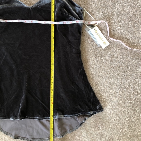 Gold Hawk Velvet V-Neck Camisole; Pewter Grey; EXCELLENT CONDITION small - Picture 6 of 8